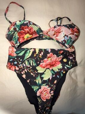 Zimmermann Floral Bikini Set – Top Size 1 / Bottom Size 2